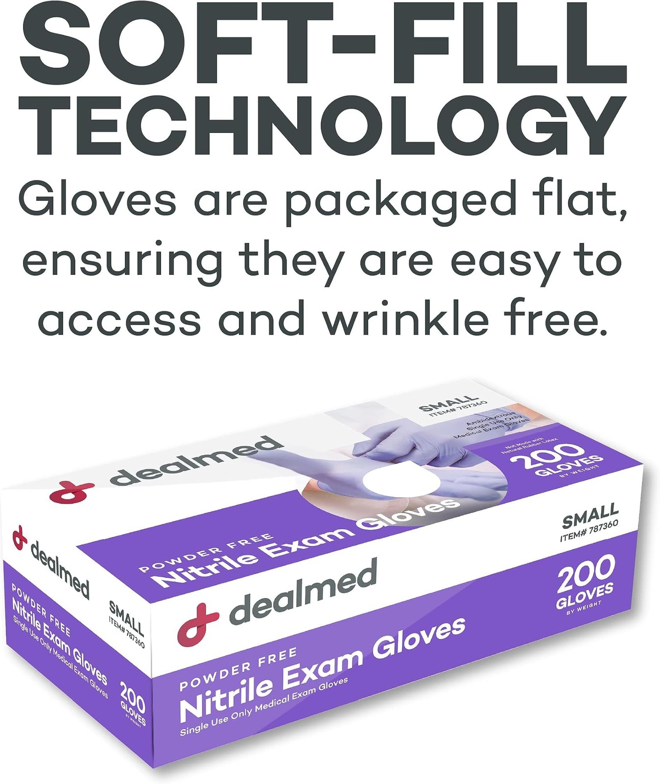Dealmed Nitrile Exam Gloves Small (200 Count) – Disposable, Latex-Free, Powde…
