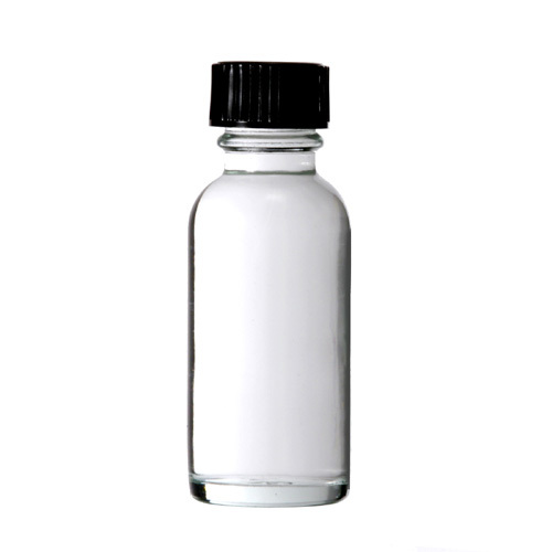 6 PCS 1 oz [30ml] Clear Boston Round Glass Vials with Cone Caps
