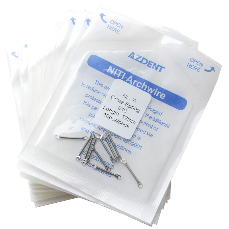 AZDENT Dental Orthodontic Niti Closed Coil Spring High Resilience 10pcs/pack