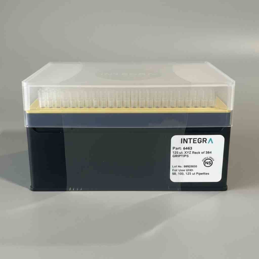 Integra Biosciences Pipette Tips 125 ul GripTip Viaflo 10 Racks of 384 Tips Each