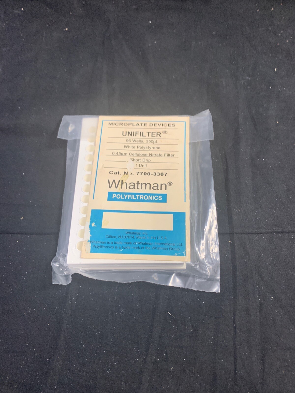 WHATMAN UNIFILTER 350uL Microplate Filter Plates 96-Well 45µm NC membrane 1/Pack