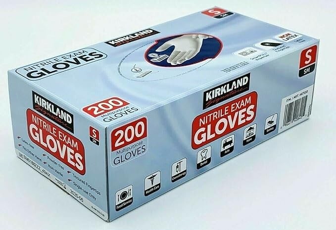 Kirkland signature nitrile exam gloves-Small-200ct, Powder Free