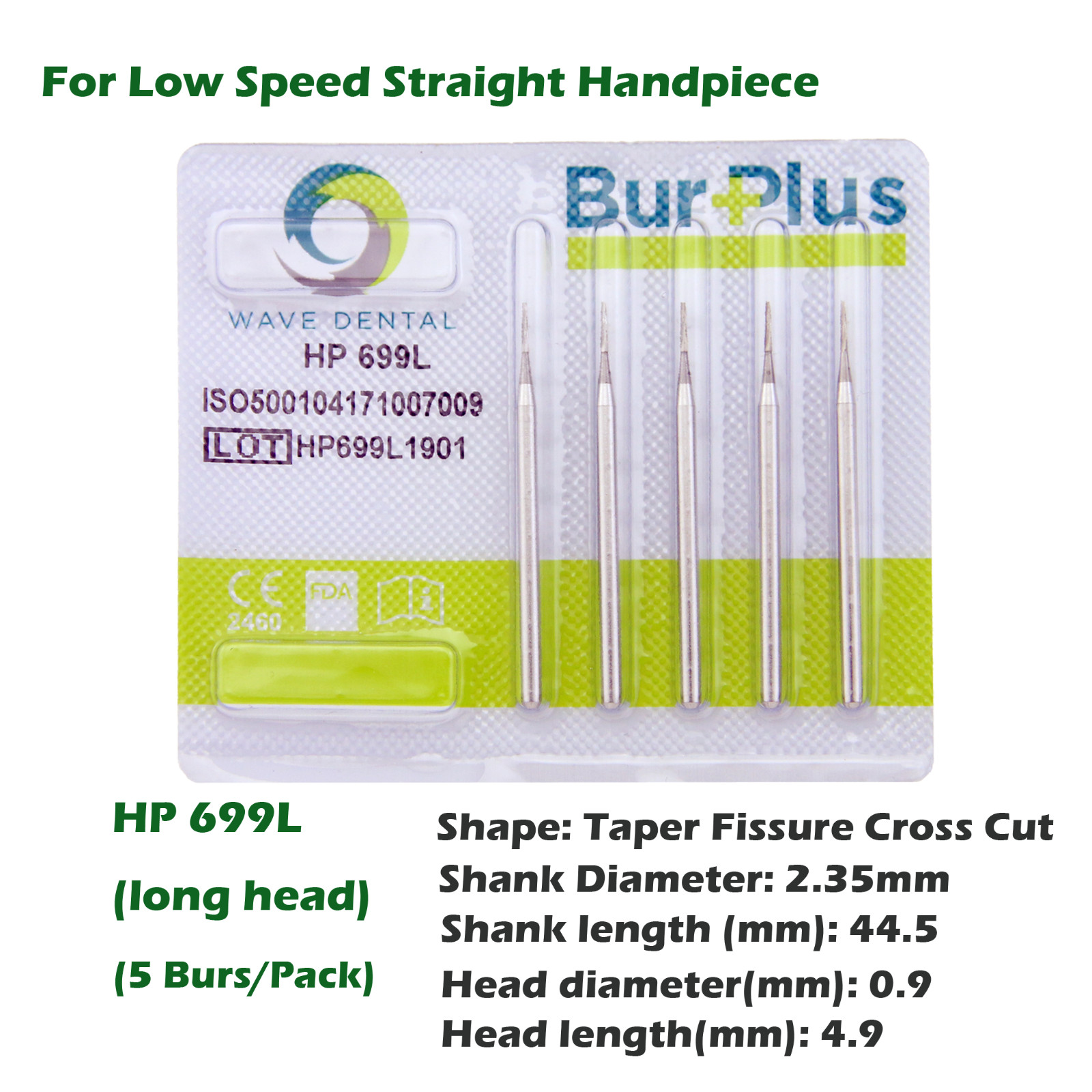 Wave Dental Carbide Burs For Straight Handpiece Surgical Bur Long HP HP 557 702