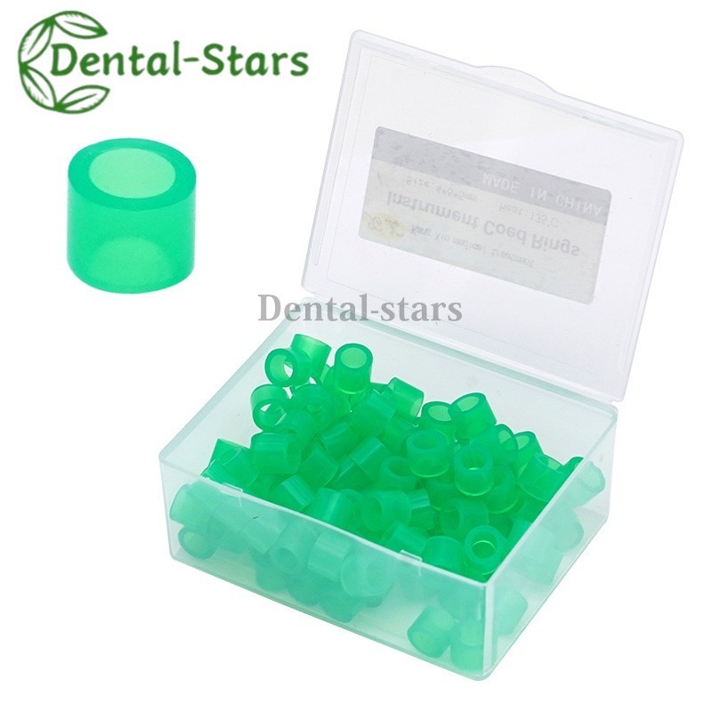 100Pc/Box Dental Hygienist Instrument Silicone Color Code Rings Autoclavable L/S