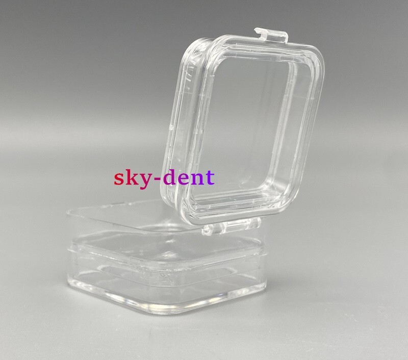 10 Pcs Hinged Display Box Membrane Jewelry Chip Shockproof Denture Storage Case