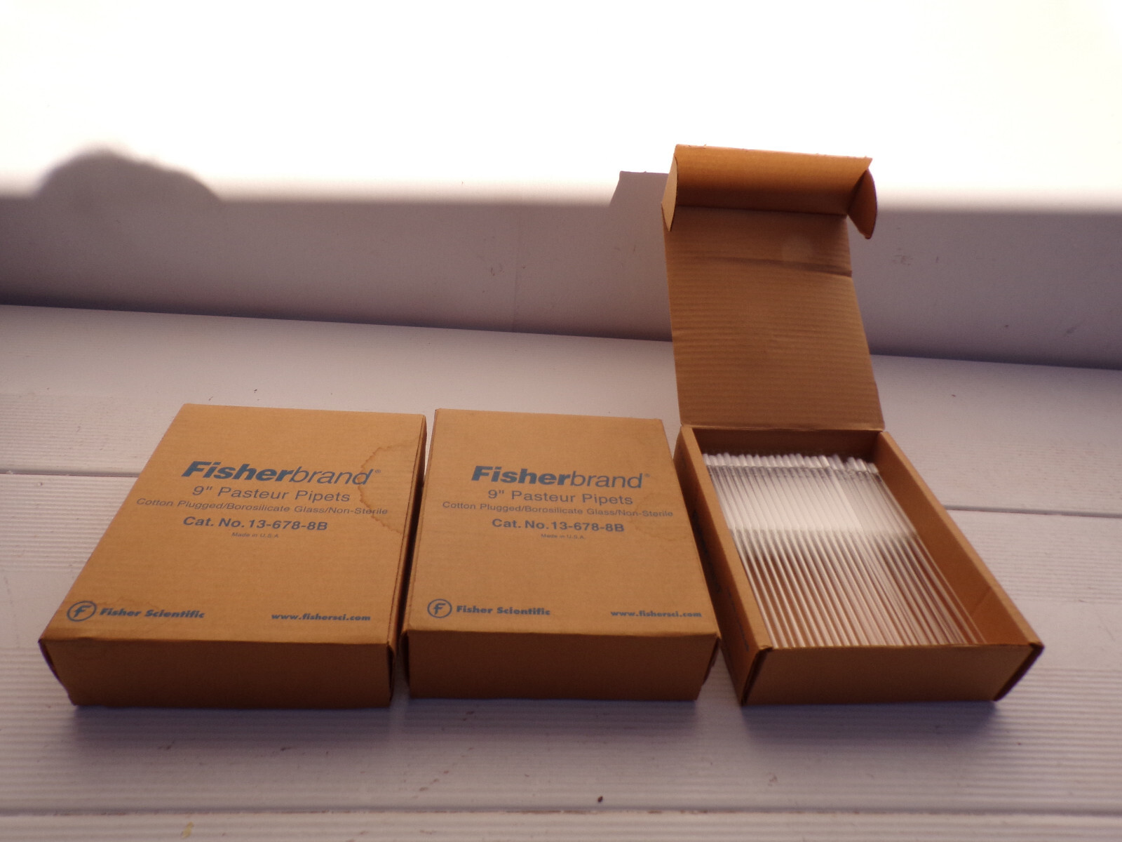 Lot Fisherbrand 9»Pasteur Pipets cotton plugged Borosilicate glass None-Sterile