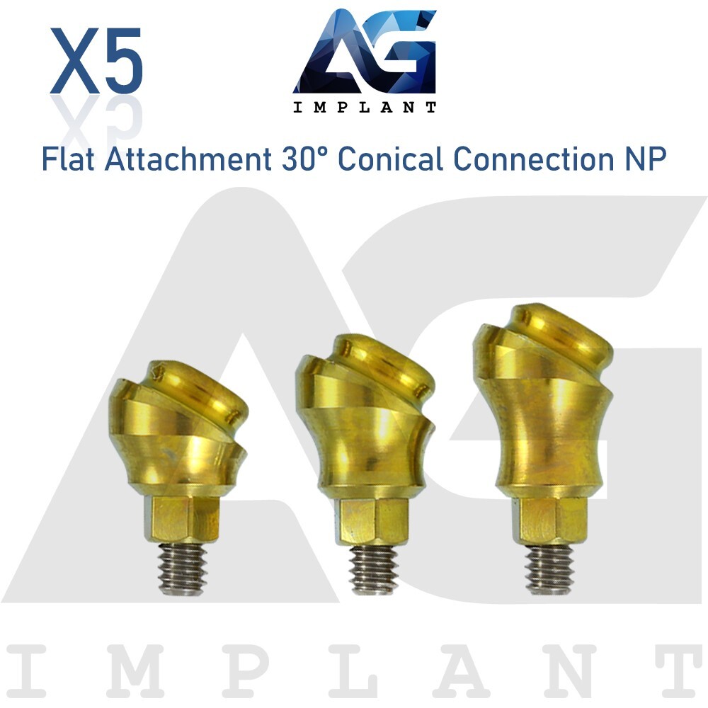 5 Angled 30° Flat Attachment Titanium Prosthetic System Narrow Platform (NP)