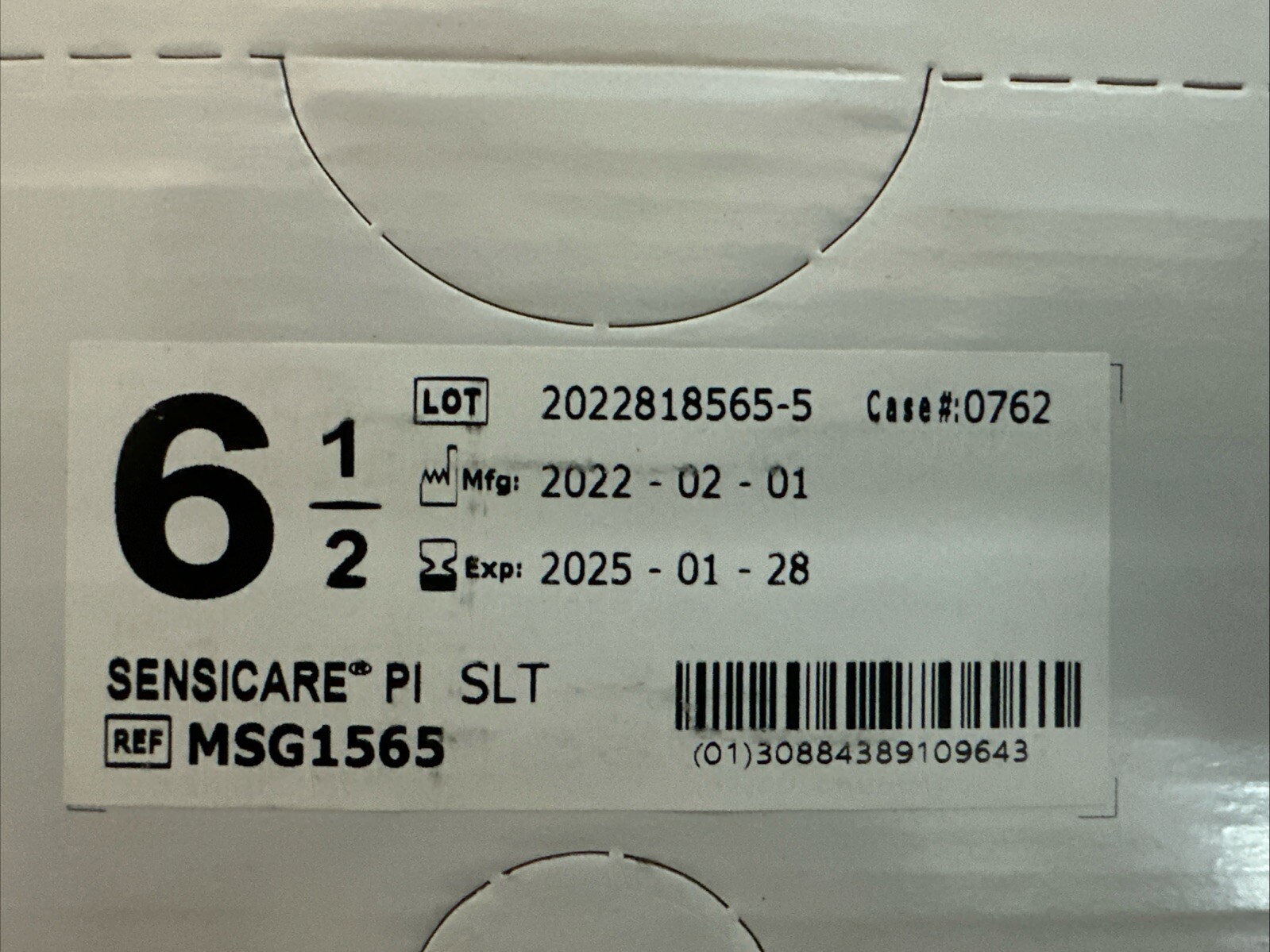 SURGICAL Gloves – Sensicare PI SLT, Size 6.5 Medline MSG1565, 50 PAIRS/Box.