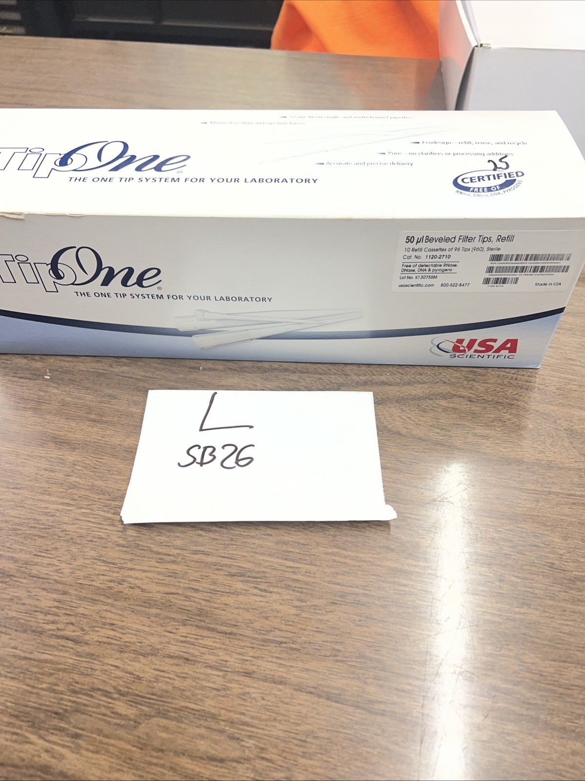 USA Scientific Tip One 50 UL Beveled Filter Sterile Tips 1120-2710 960 Tips