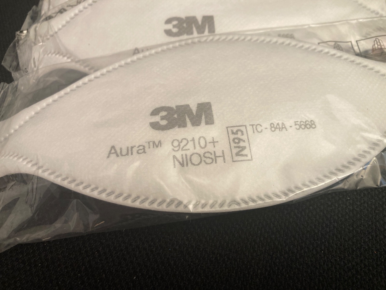 NEW! Lot of 7, 3M 9210+ Aura N95 Particulate Respirator Face Masks NIOSH