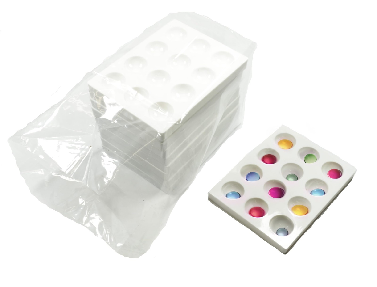 10PK Spot Plates, 12 Wells – Polyethylene, Premium Hard Plastic