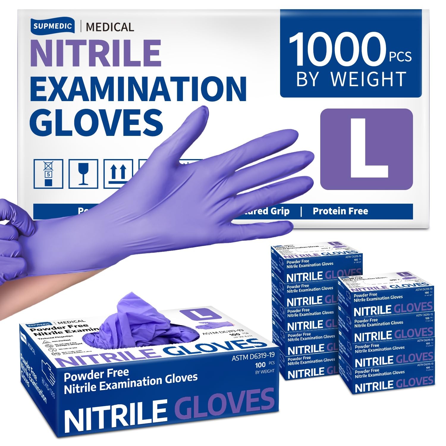 Soft Max™ Lilac Nitrile Disposable Gloves, 1000ct Latex-Free -Free Non-Steril…