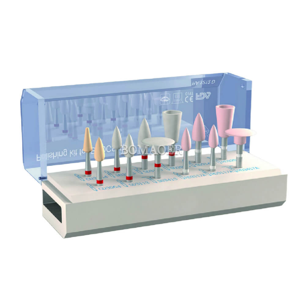 12PCS/KIT Dental Oral kit of trimming & Polishing Glass-Ceramics RA1212D