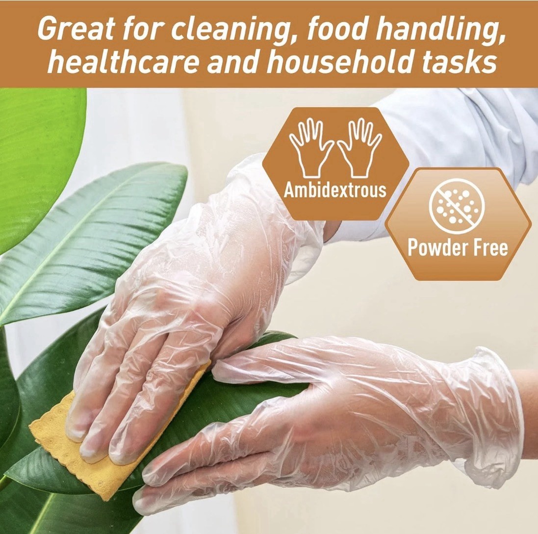 Med Pride Vinyl Exam Gloves Medium Powder Free Non Sterile 100ct MPR-50904
