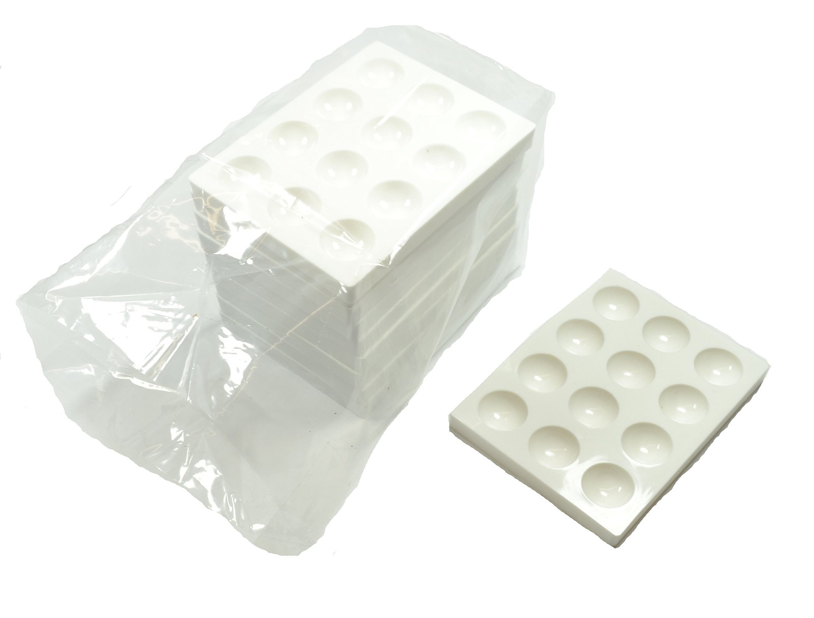 10PK Spot Plates, 12 Wells – Polyethylene, Premium Hard Plastic