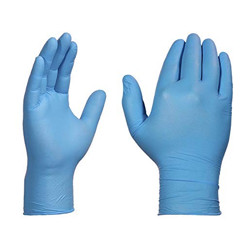 AMMEX POWDER FREE NITRILE EXAM GLOVES LATEX FREE LARGE 100 COUNT – BLUE