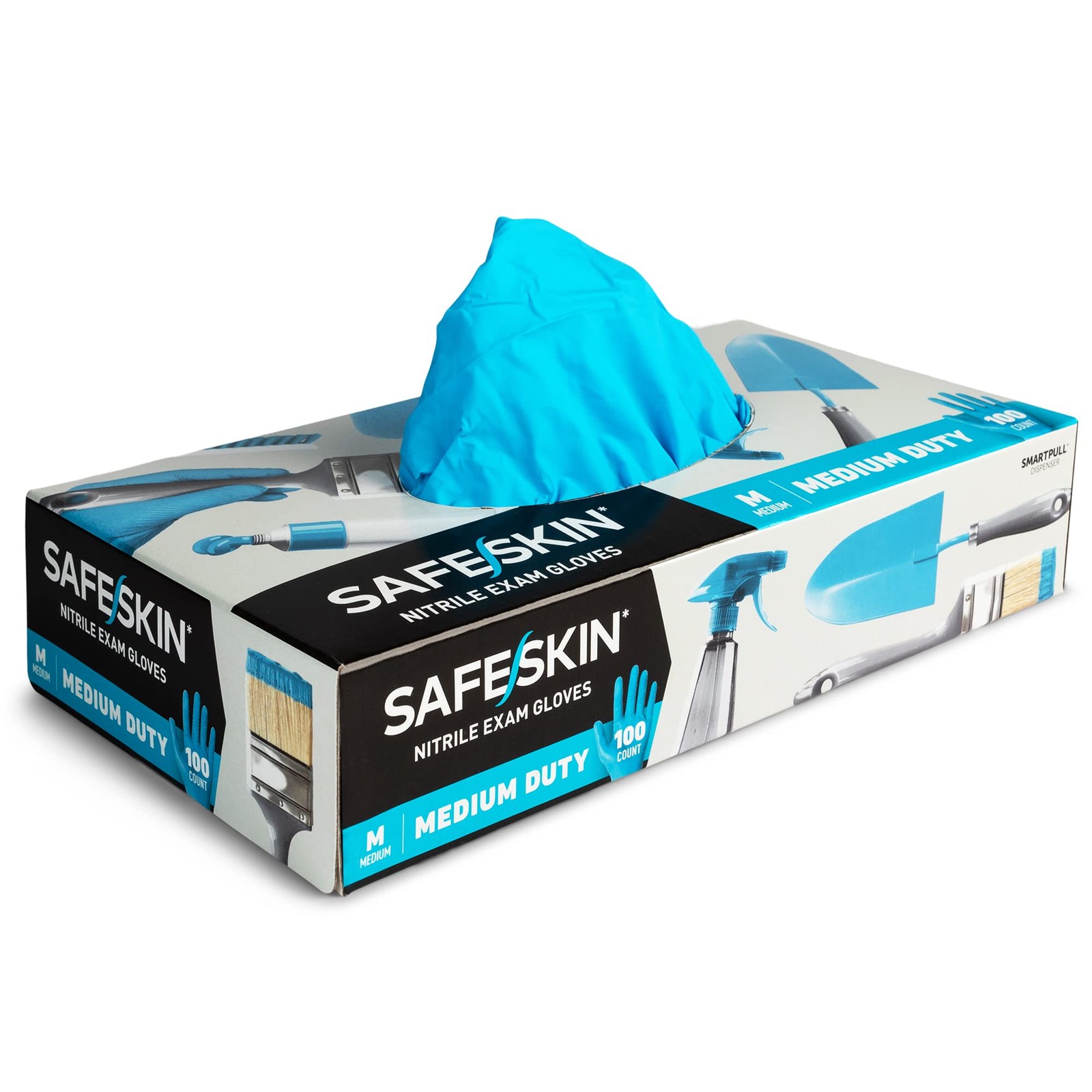 SAFESKIN Nitrile Disposable Gloves, Medium, Powder~Free, 100~Count