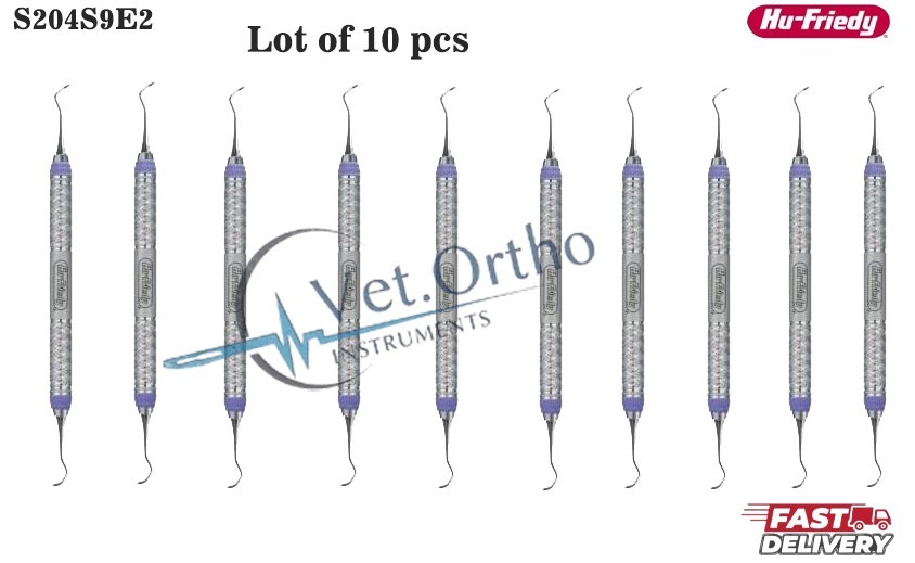 10X Hu-Friedy S204S9E2 EverEdge 2.0 #204S Double End Sickle Scaler #9 Handle