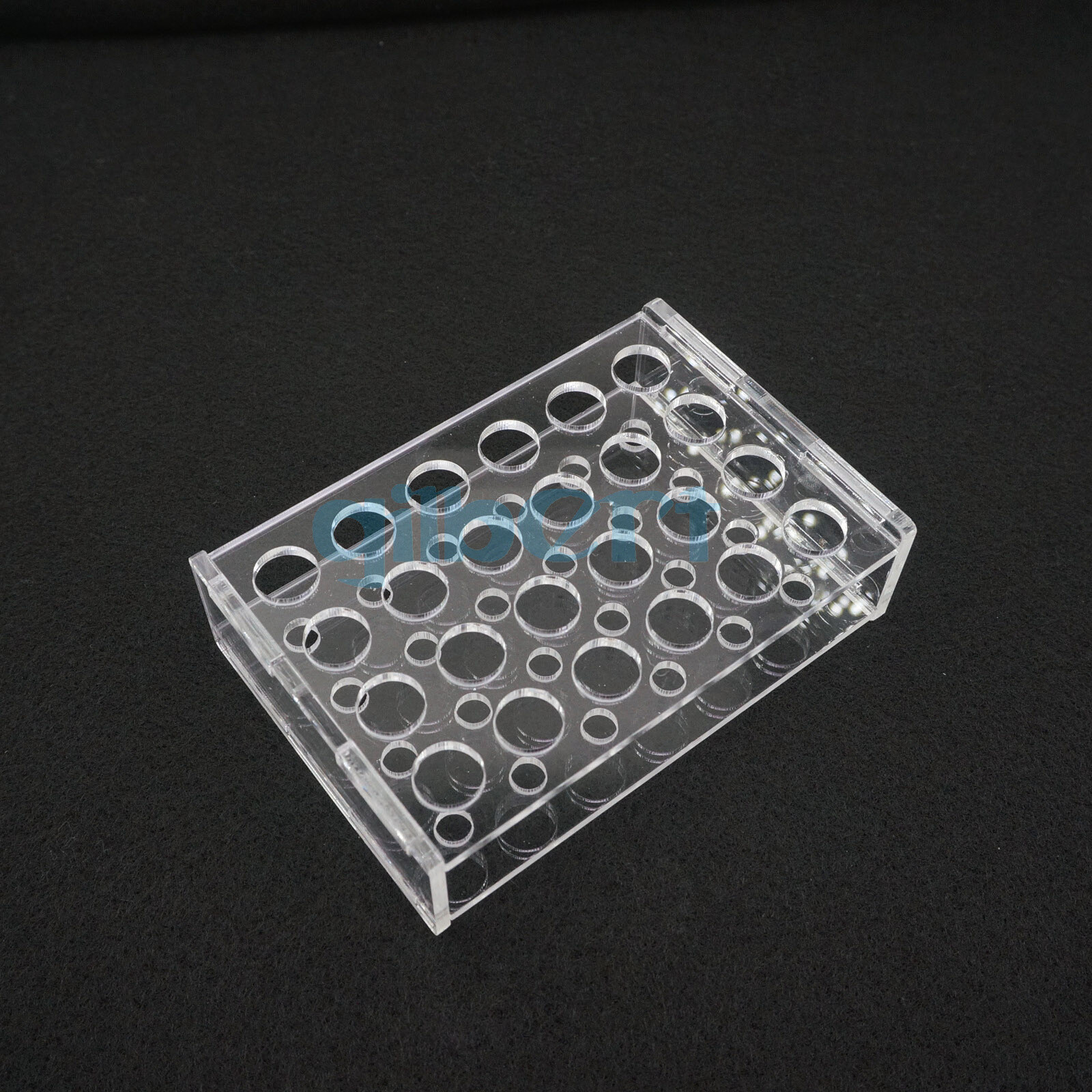 11mm Diam 24 Holes Methyl Methacrylate Rack Stand For 1.5/2ml Centrifuge Tubes
