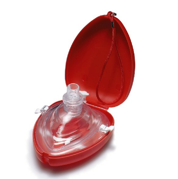 1 Pocket CPR mask in Hard Case – Mask w/O2 with Gloves