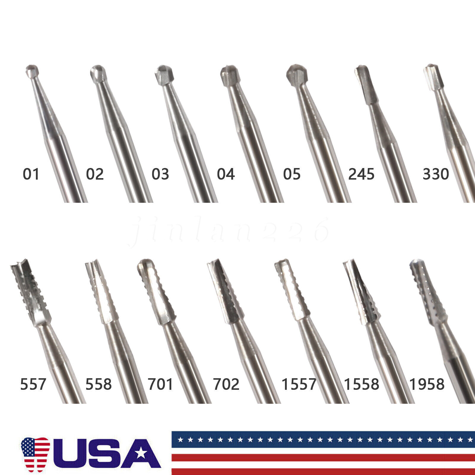 1-10 Fresas Dentales Carbide Carburo Redondas FG Para Pieza dMano velocidad