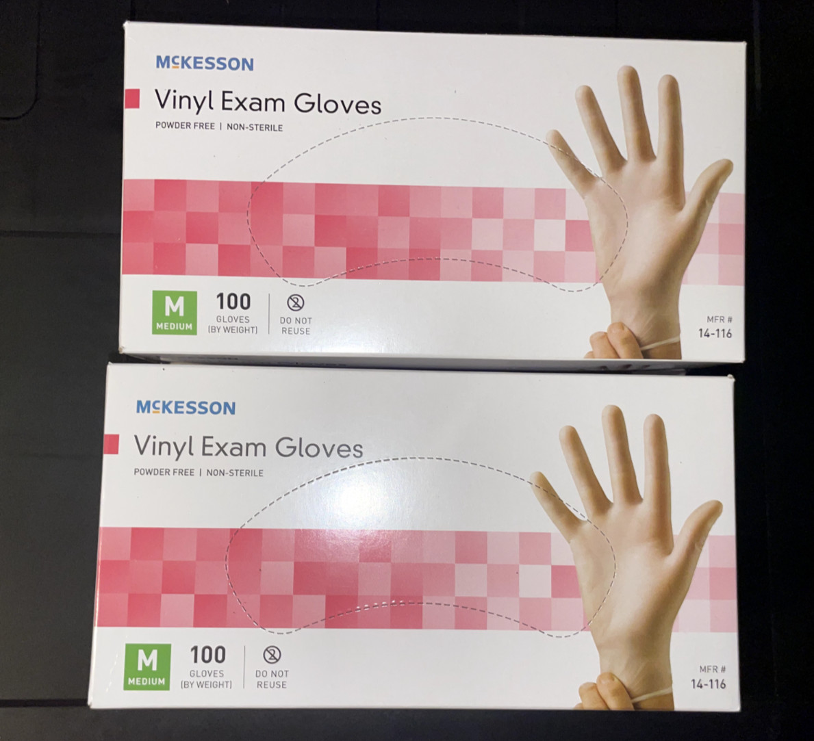 McKesson Vinyl Exam Gloves – Pack of 100, Medium