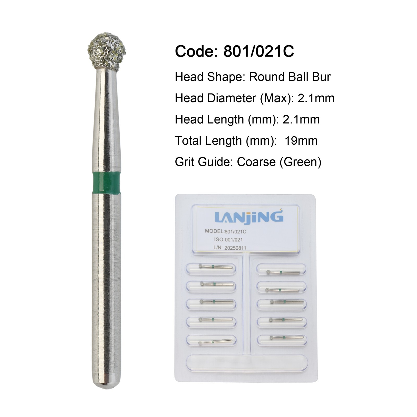Dental Carbide Burs Diamond Burs Round FG 4 6 8 2 Friction Grip High Speed 801