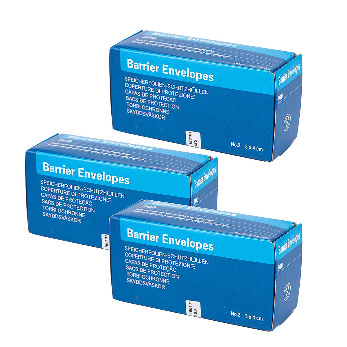 3000Pcs/10Box Dental Digital X-Ray Scan Barrier Envelope Phosphor Plate Size 2#