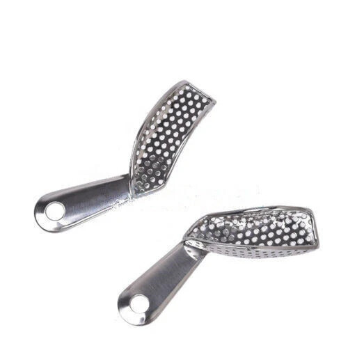 2Pcs/Set Dental Sectional Autoclavable Stainless Steel Quadrant Impression Trays