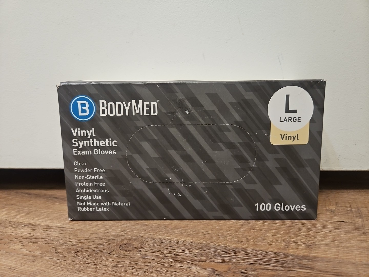 BodyMed LARGE Vinyl Synthetic Exam Gloves Clear Powder Free BRAND NEW SEALED