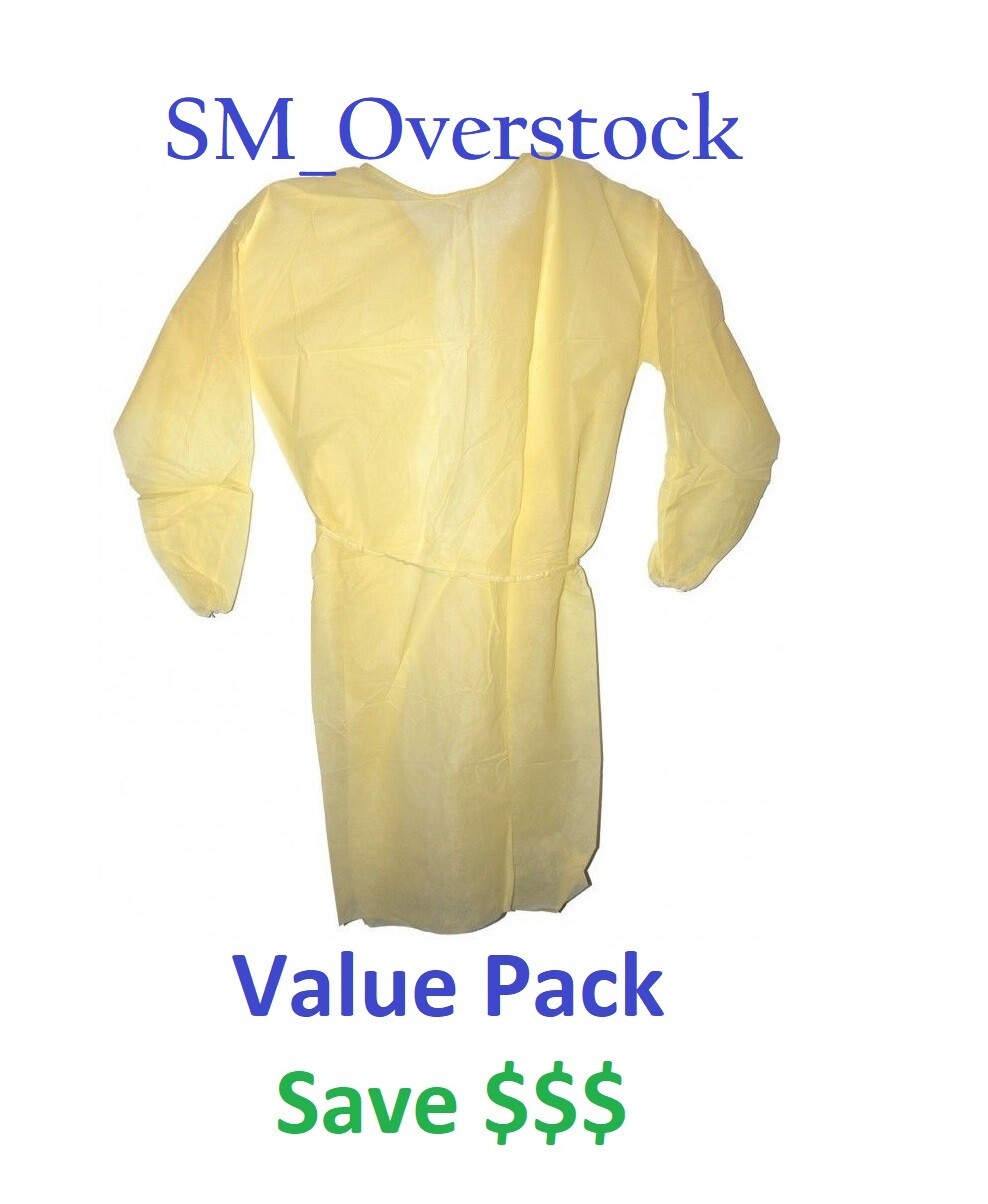 Isolation Gown Elastic Wrist Fluid Resistant Disposable Medical Clothing