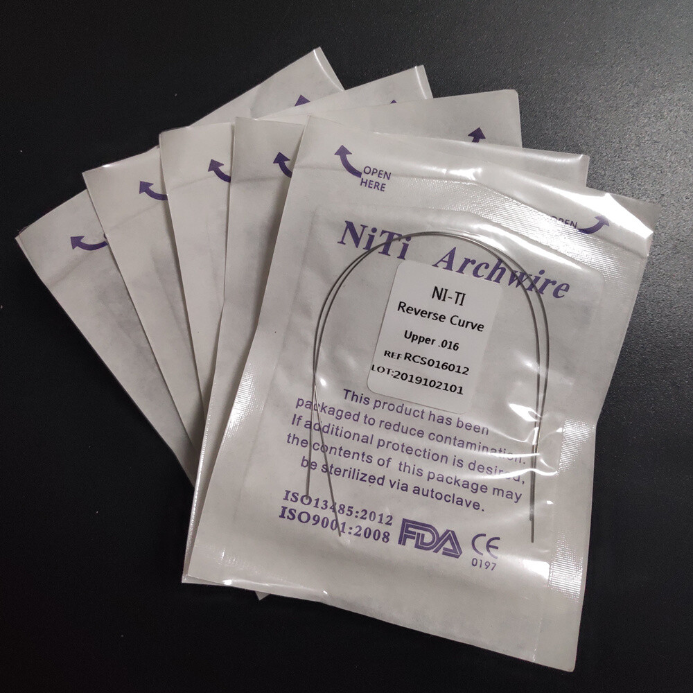 5 Packs Dental Orthodontic Reverse Curve Arch Wire Niti Super Elastic Round