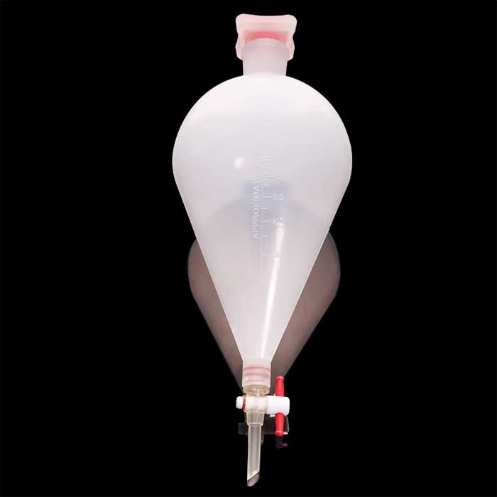 Chemical Separating Funnel Kit, PTFE Stopcock, Lab Plasticware, 125-1000ml