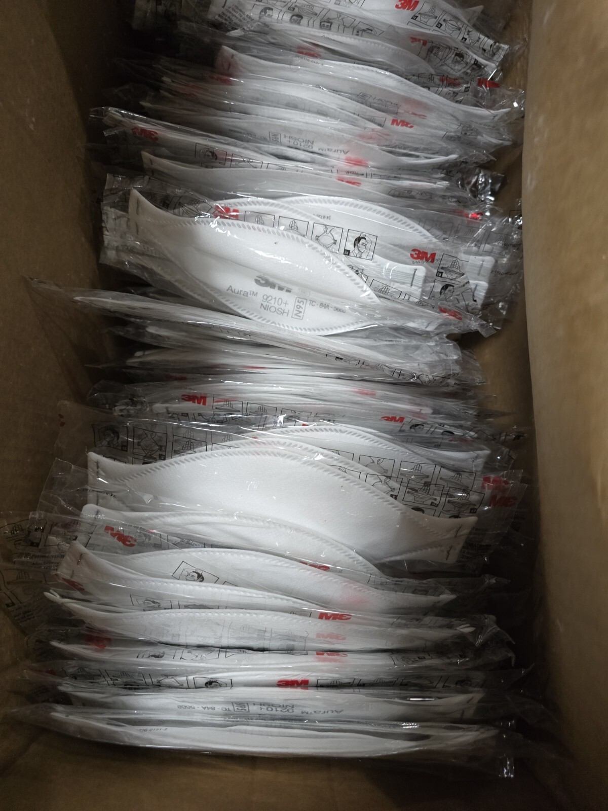(20 PACK) 3M Aura 9210+ N95 Mask Particulate Respirator Disposable Protective