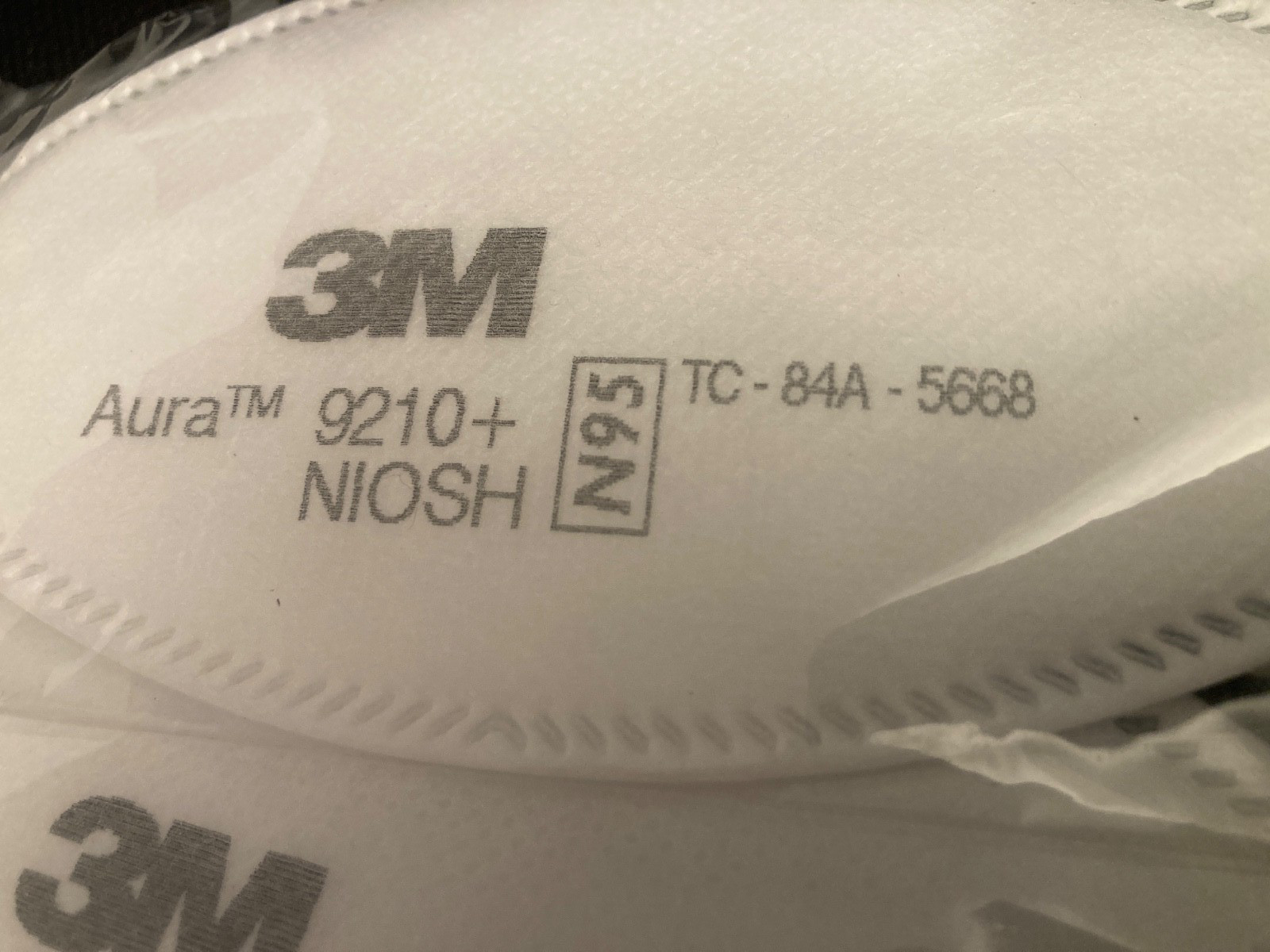 NEW! Lot of 7, 3M 9210+ Aura N95 Particulate Respirator Face Masks NIOSH