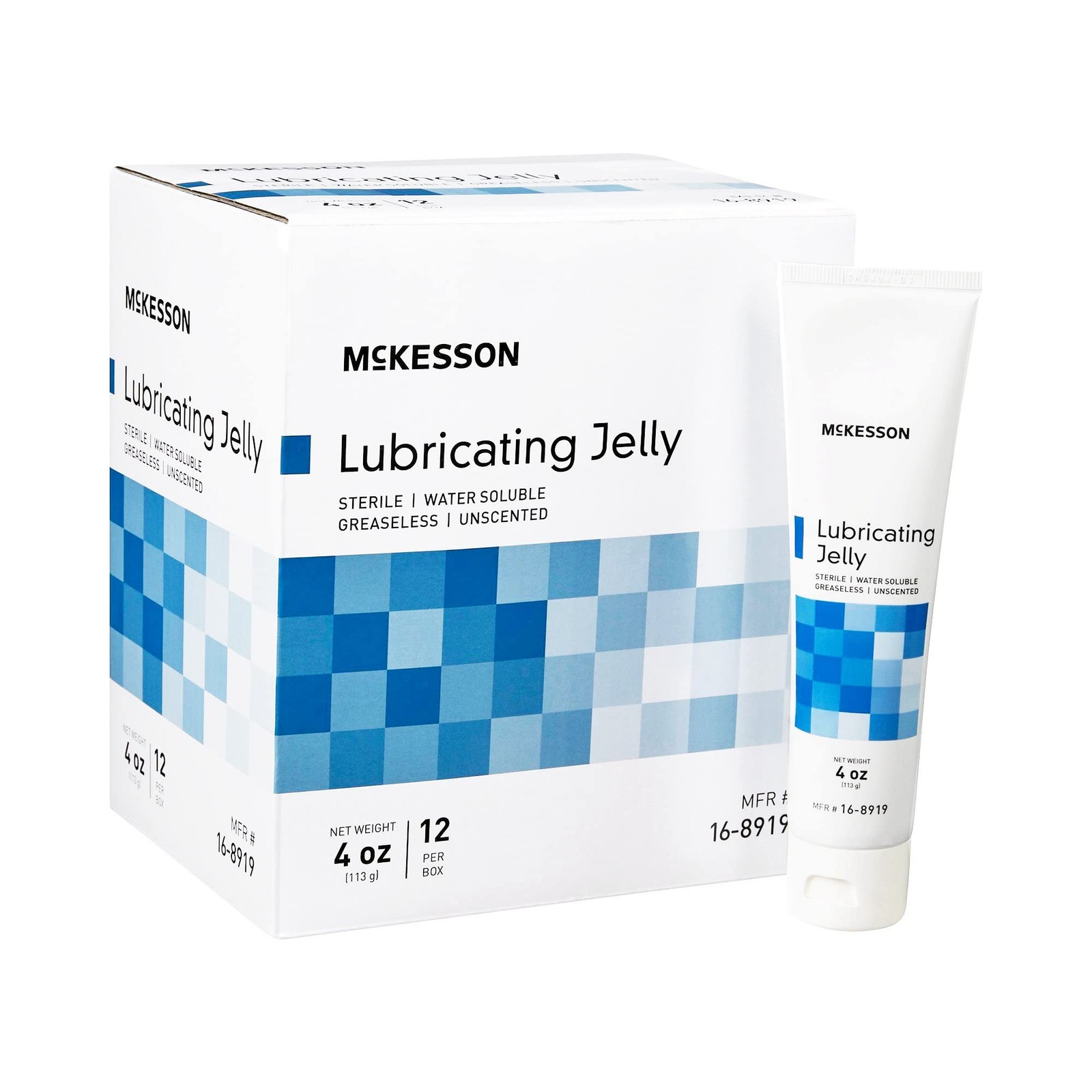 McKesson Lubricating Jelly, 4 oz [24 Count] Water 12 Count (Pack of 2), Clear