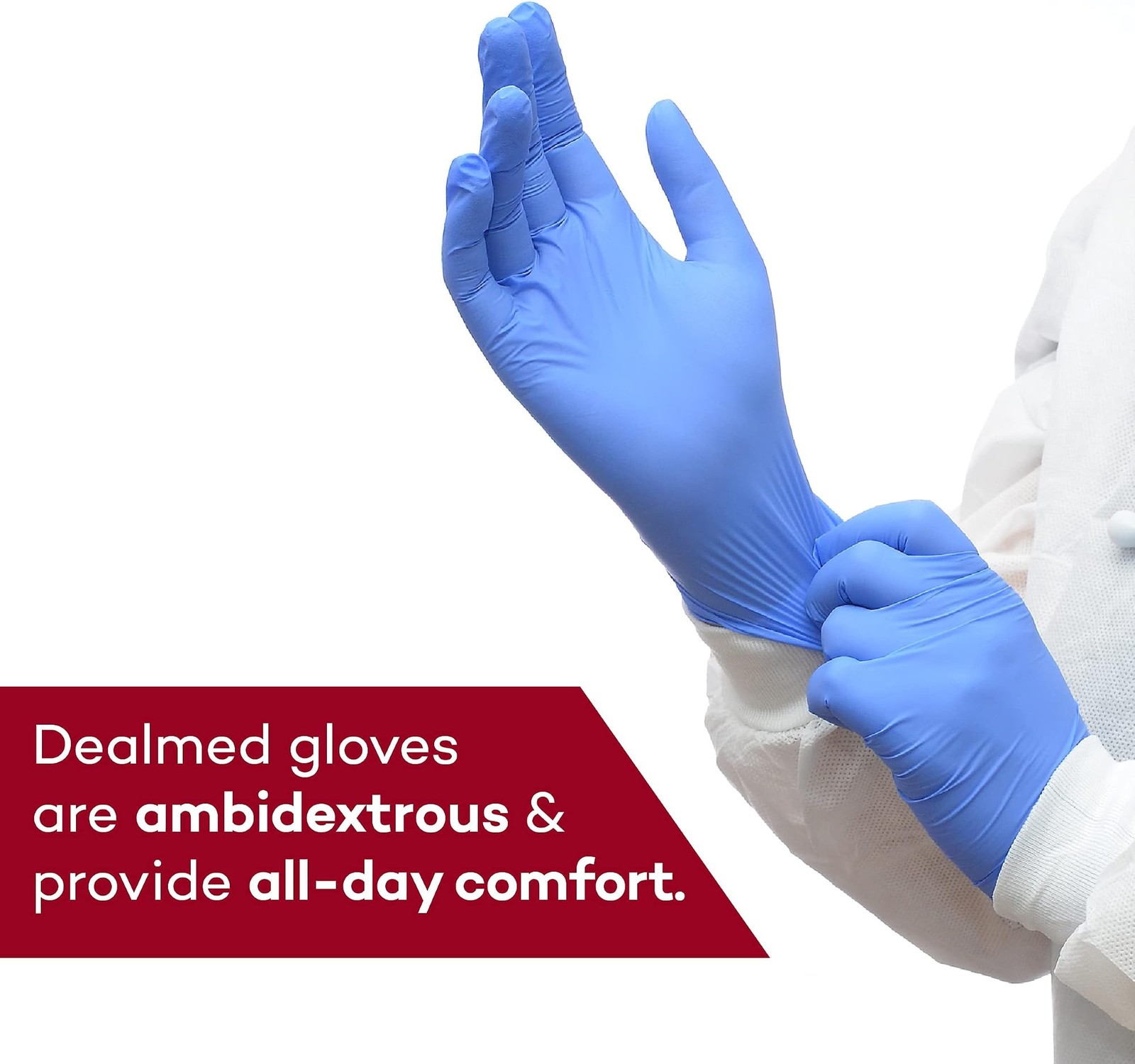 Dealmed Brand Nitrile Medical Grade Exam Gloves, Disposable, Latex-Free, 180 …