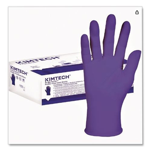 Kimtech PURPLE NITRILE Exam Gloves, Powder-Free, X-Large, 9.5″ Long, 90/Box