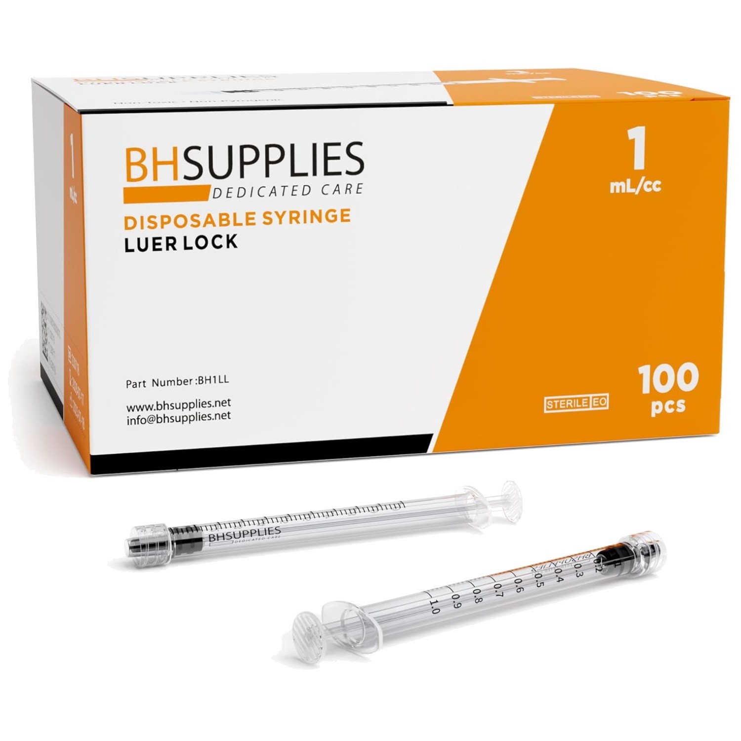 Luer Lock Sterile Syringes 1ml – Pack of 100, Ideal for Precision and Safety