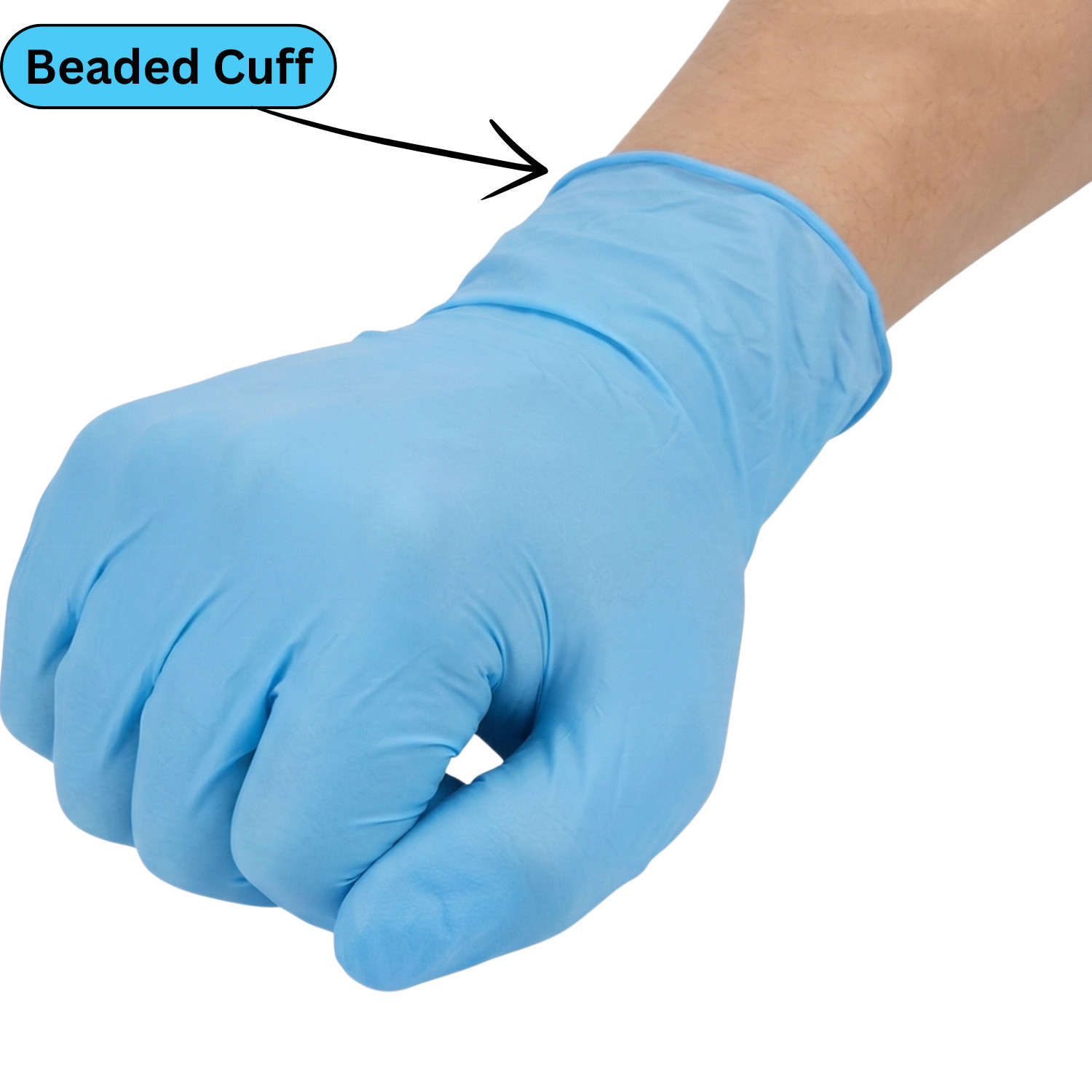 1000 Blue Nitrile Powder-Free Disposable Gloves X-Large 5 MIL Finger-Textured