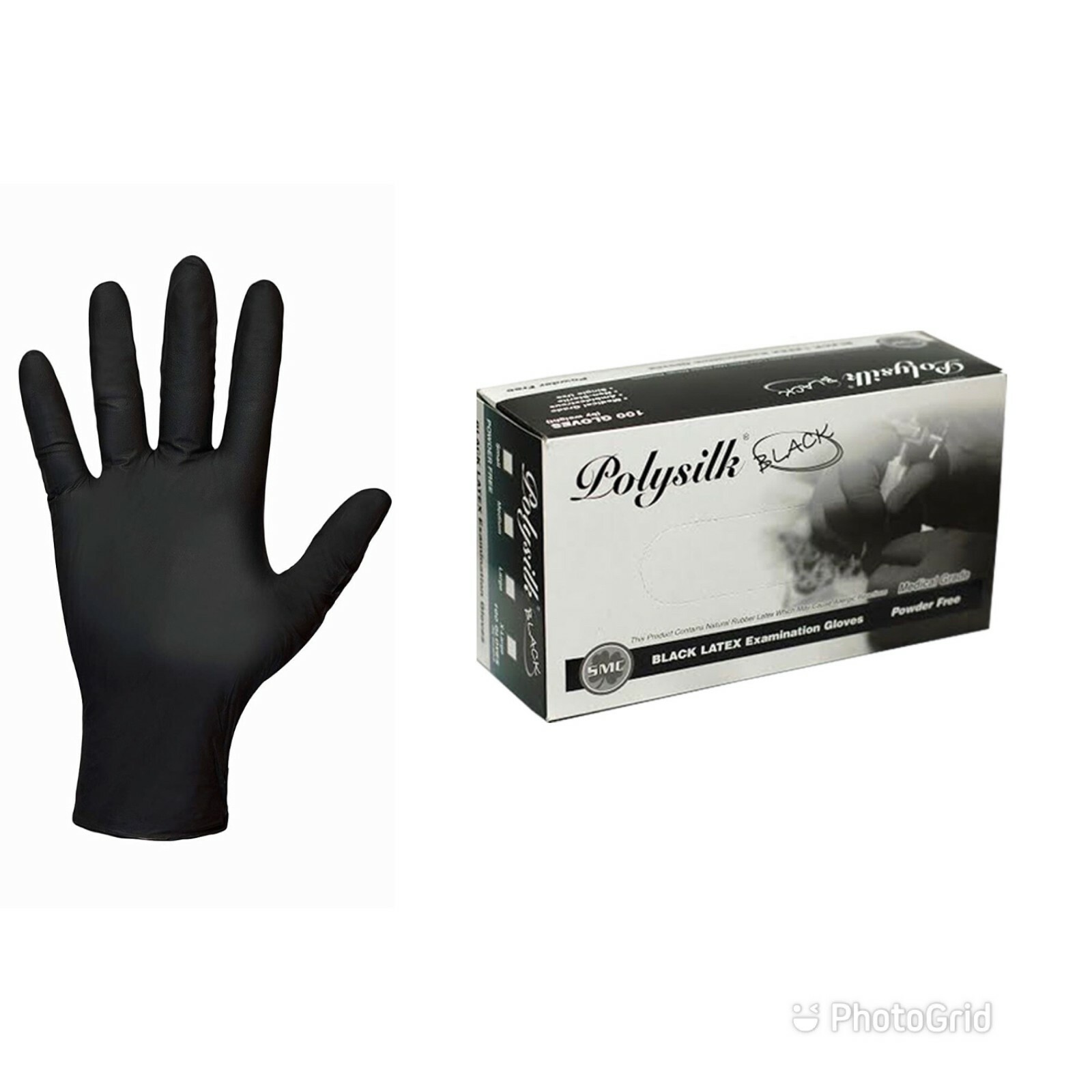 Shamrock POWDER FREE, LATEX EXAMINATION GLOVES, FULLY TEXTURED – Black