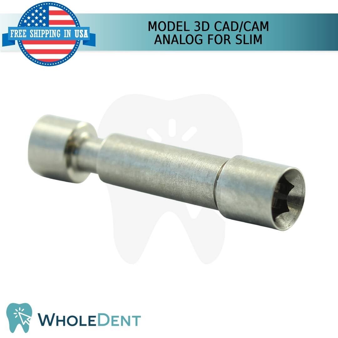 5x Dental Slim 3D Analog Int Hex Connection 2.0mm CAD/CAM Stainless Steel