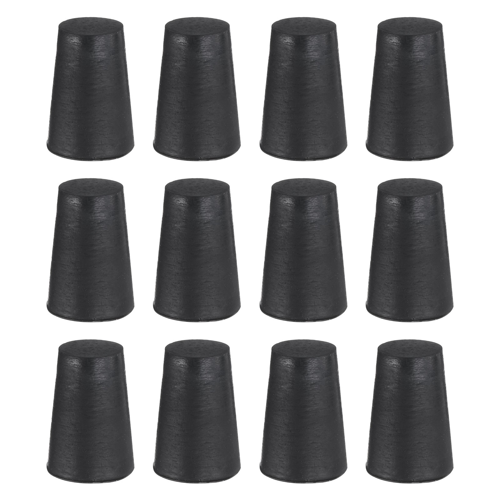 Rubber Stoppers 13mm to 18mm 12 Pcs 25mm Solid Tapered Lab Rubber Plugs