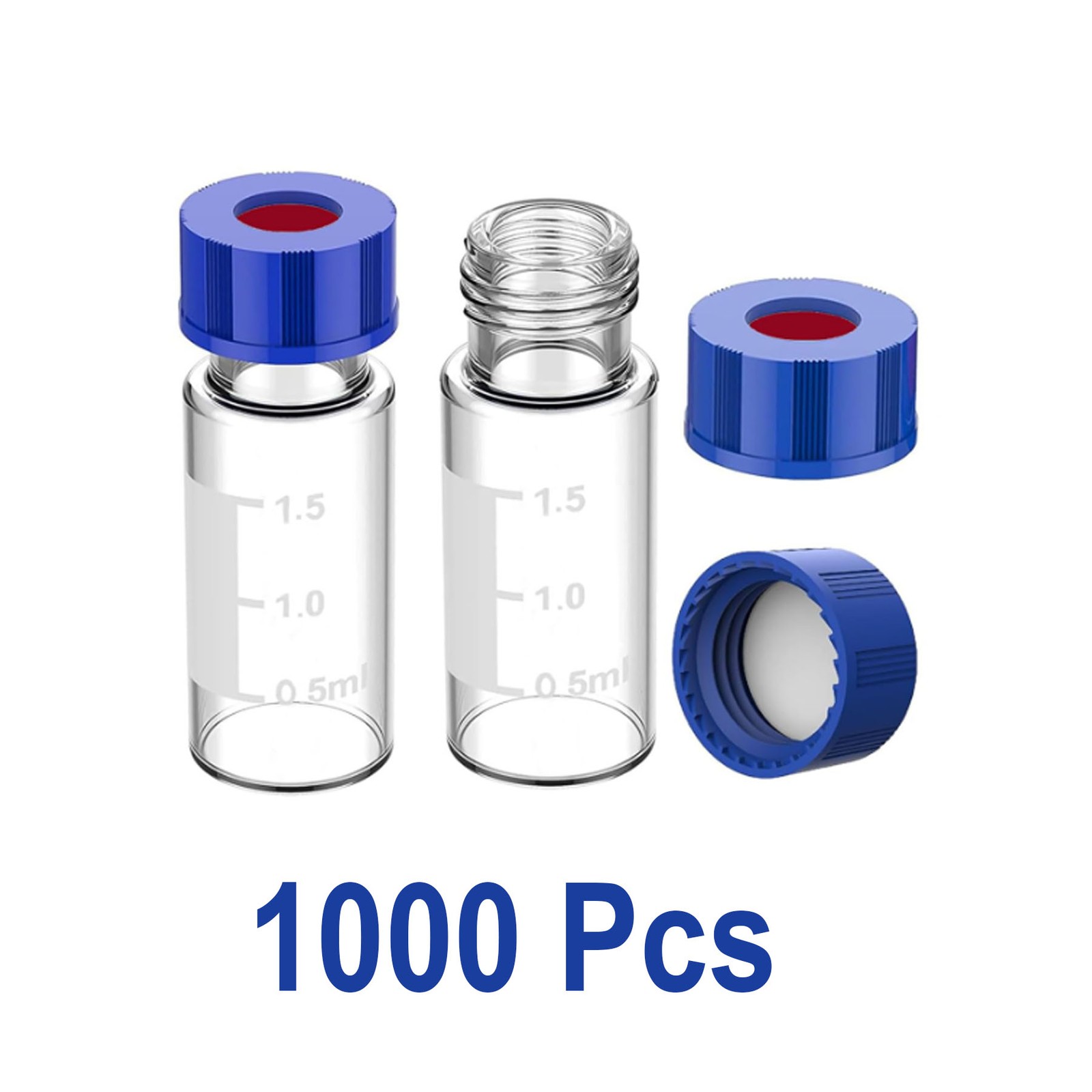 1000/2000/3000/4000PCS 2mL Autosampler Vials HPLC Vials, 9-425 Vials Clear/Amber