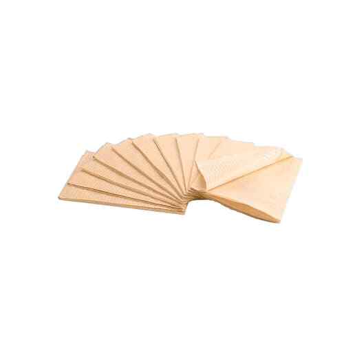 Patient Bibs PEACH 13″ x 18″ 3-Ply Paper/1-Ply Poly 500/Cs,Polyback style