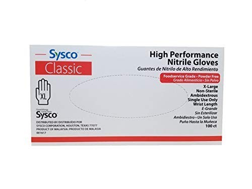 Nitrile Gloves blue X-Large Box of 100 Count