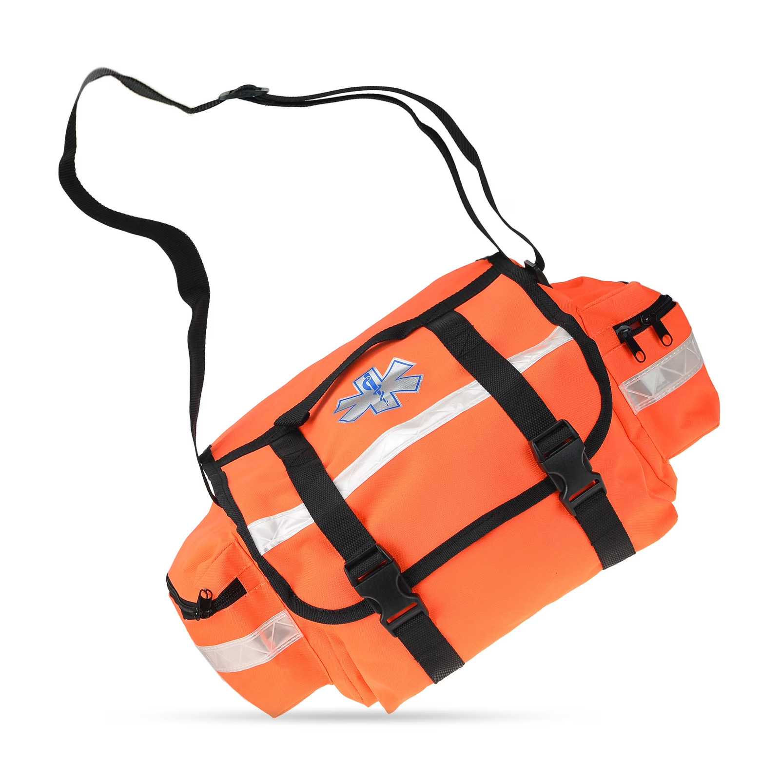 Dealmed First Responder Trauma Bag, Medium, Orange, Fully Stocked