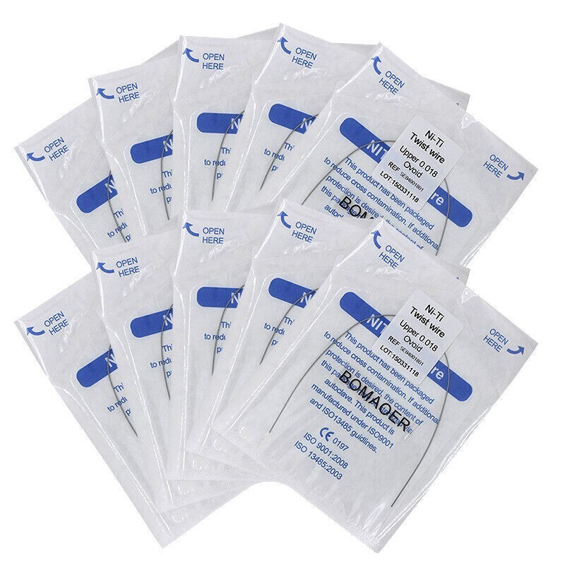 5-200 packs Dental Ortho Niti twist ovoid arch Wires ovoid 1Pc/pack 0.018 Upper