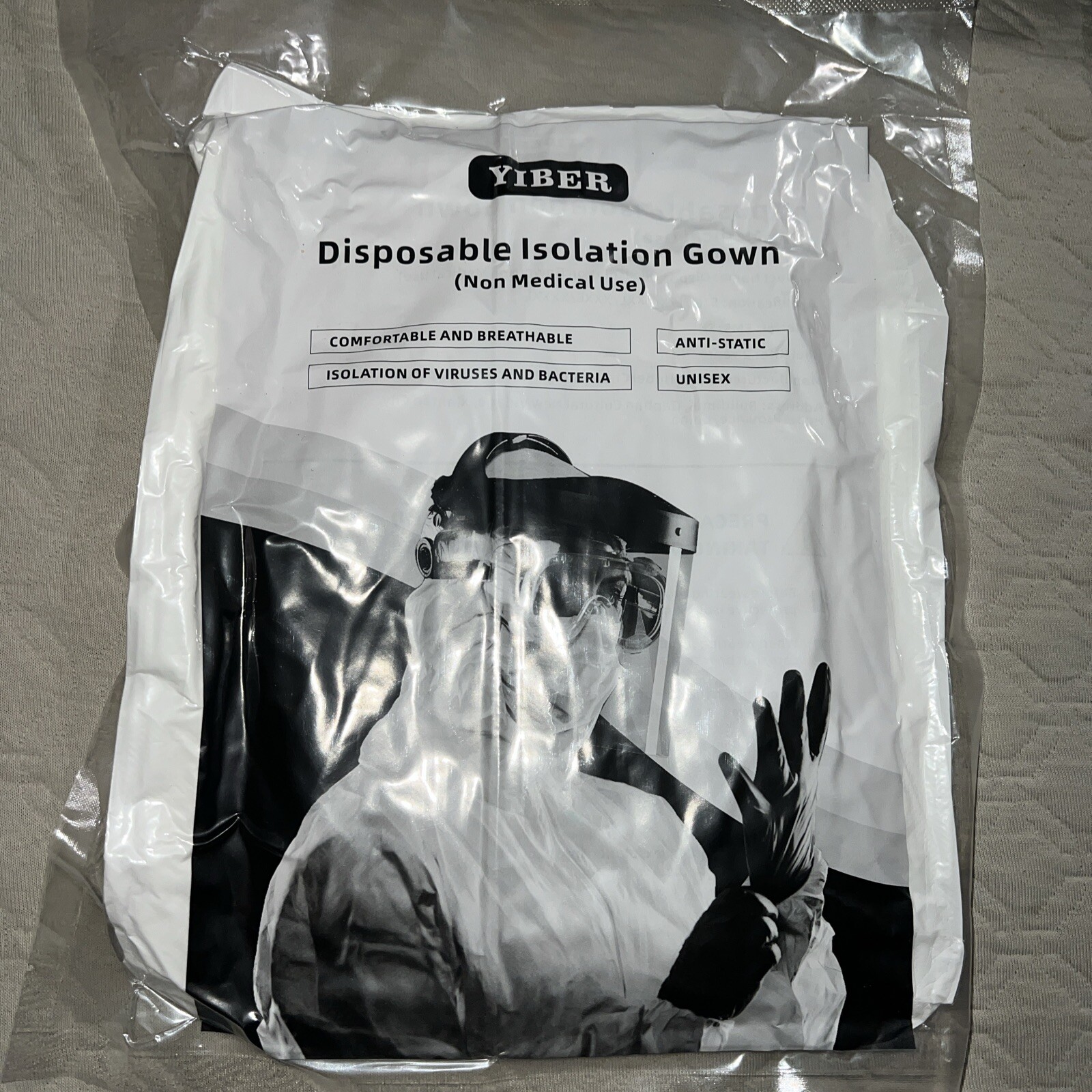 Yiber Disposable Isolation Gown Non Medical Use – White