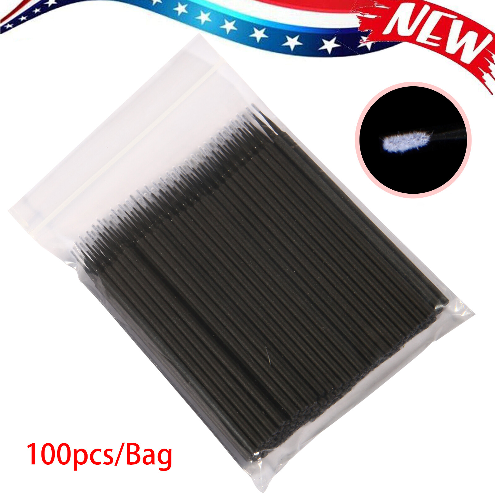 100Pcs Dental Microbrush Disposable Applicators Tips Micro Brush Cleaning 4Size